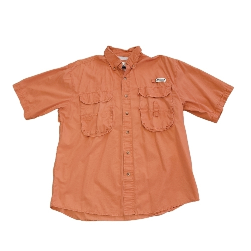 Magellan sportswear size large orange fishing shirt